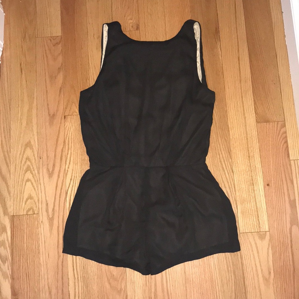 Black Romper with Lace Back - Picture 2 of 3
